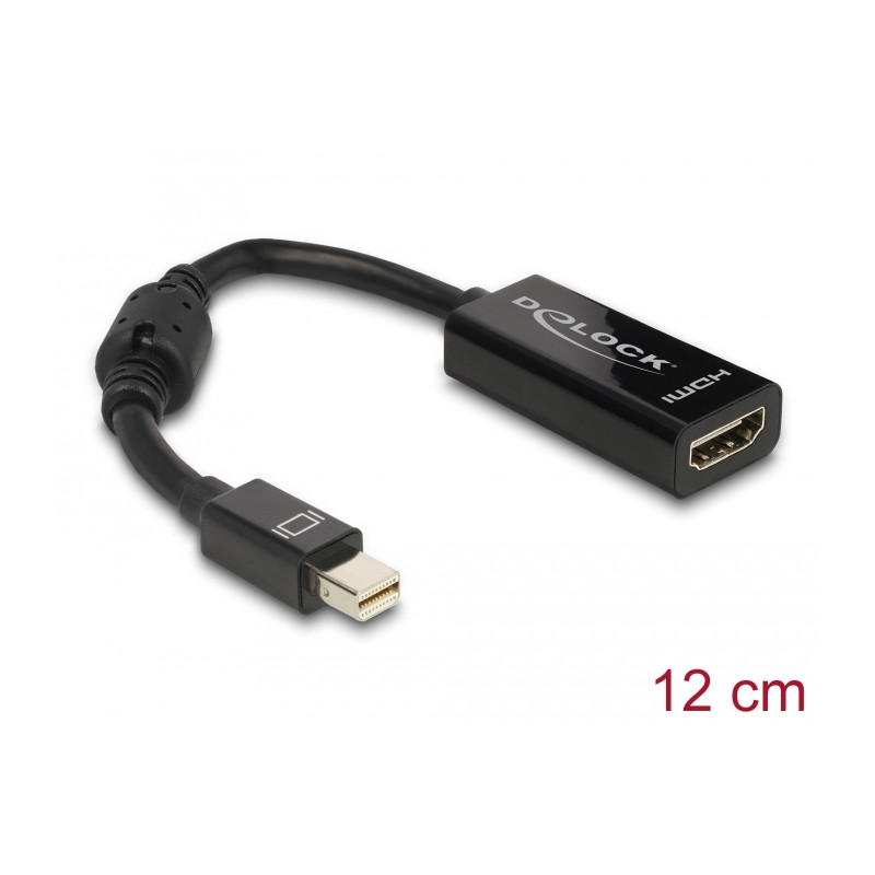 Delock Adapter mini DisplayPort 1.1 Stecker - HDMI Buchse Passiv schwarz