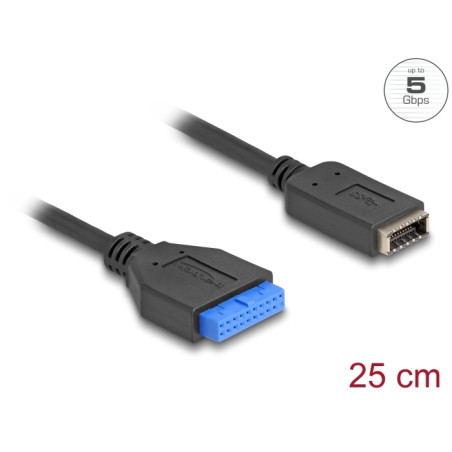 Delock USB 5 Gbps Kabel Pfostenbuchse zu intern USB Typ-E Key A Buchse 25 cm