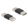 Delock Adapter Gender Changer USB 2.0 Typ-A Stecker zu Stecker Metall