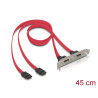 Delock Slotblech intern 2x SATA zu 2x eSATA extern