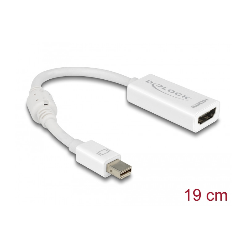 Delock Adapter mini DisplayPort 1.1 Stecker - HDMI Buchse Passiv weiß