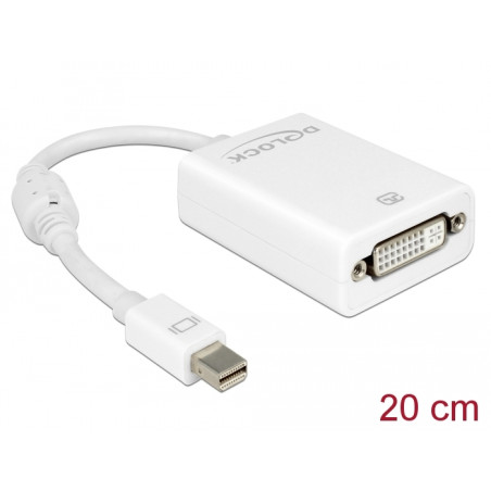 Delock Adapter mini DisplayPort 1.1 Stecker - DVI Buchse Passiv weiß