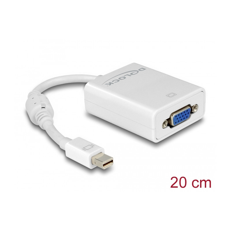 Delock Adapter mini DisplayPort 1.2 Stecker - VGA Buchse weiß
