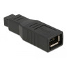 Delock Adapter FireWire 9 Pin Stecker zu 6 Pin Buchse