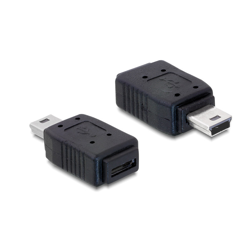 Delock Adapter USB mini Stecker zu USB micro-A+B Buchse