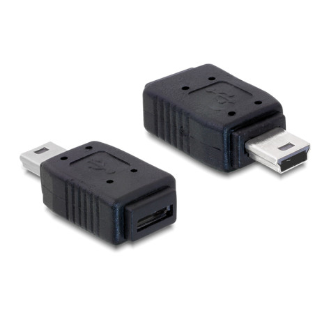 Delock Adapter USB mini Stecker zu USB micro-A+B Buchse