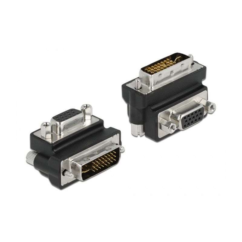 Delock Adapter VGA Buchse zu DVI 24+5 Pin Stecker rechts gewinkelt