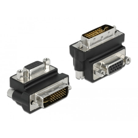 Delock Adapter VGA Buchse zu DVI 24+5 Pin Stecker rechts gewinkelt