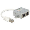 Delock RJ45 Port Doppler 1 x RJ45 Stecker zu 2 x RJ45 Buchse (2 x Ethernet)