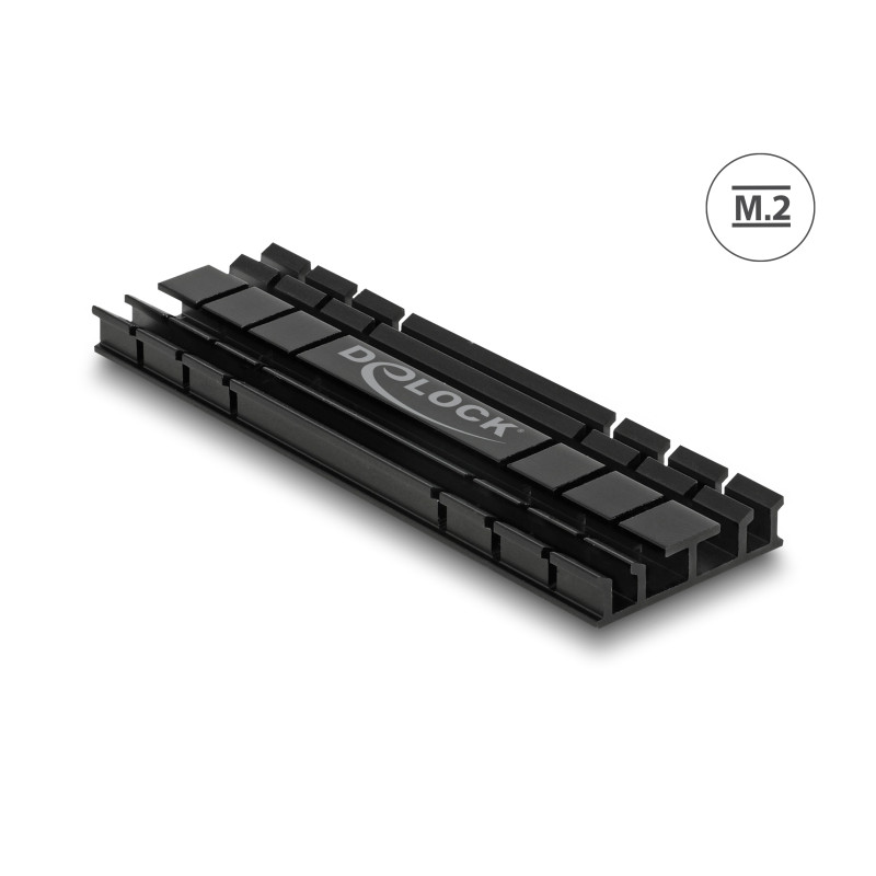 Delock Kühlkörper flach 70 mm für M.2 Modul schwarz