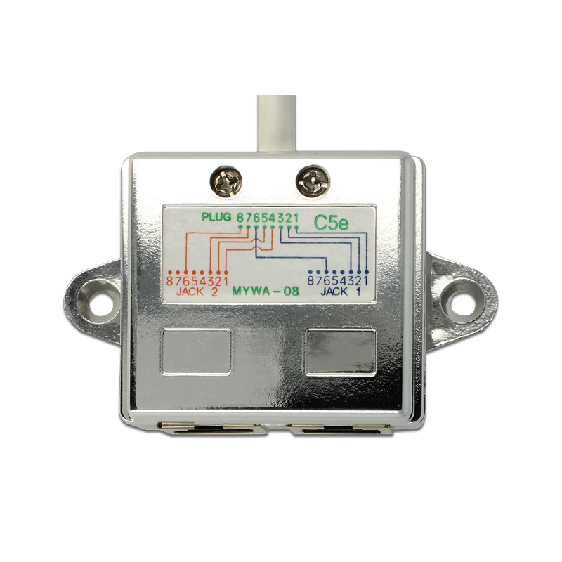 Delock RJ45 Port Doppler 1 x RJ45 Stecker zu 2 x RJ45 Buchse (2 x Ethernet)