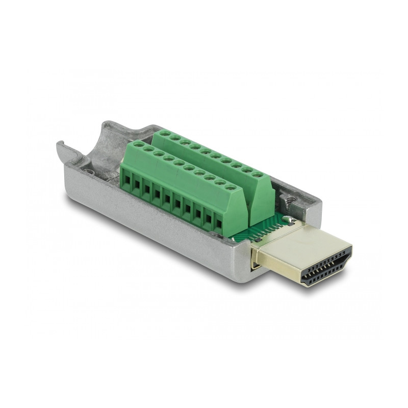 Delock HDMI-A Stecker zu Terminalblock mit Metall Gehäuse