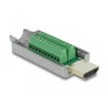 Delock HDMI-A Stecker zu Terminalblock mit Metall Gehäuse