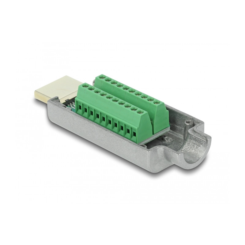 Delock HDMI-A Stecker zu Terminalblock mit Metall Gehäuse