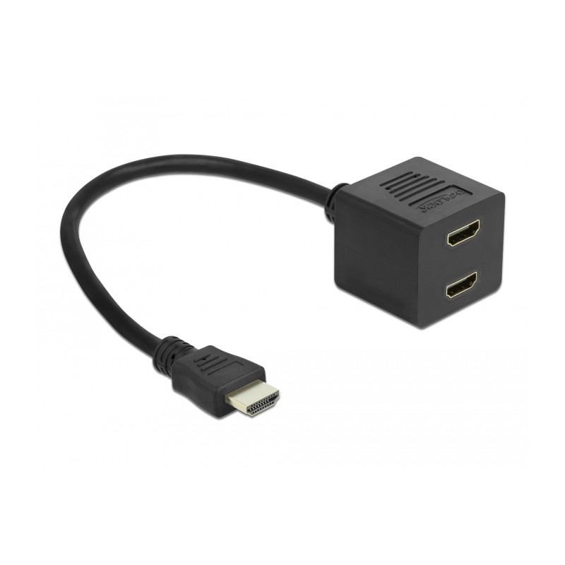 Delock High Speed HDMI mit Ethernet Splitter 1 x Stecker zu 2 x Buchse