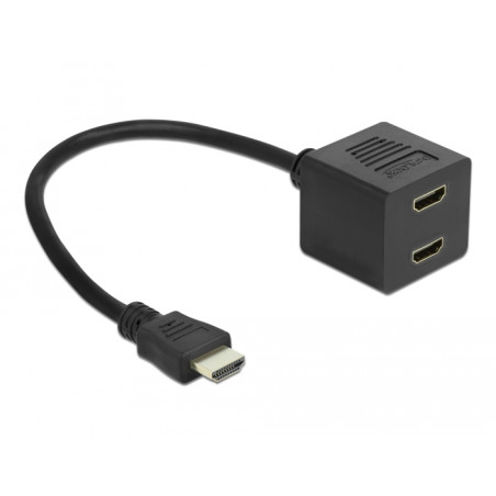 Delock High Speed HDMI mit Ethernet Splitter 1 x Stecker zu 2 x Buchse