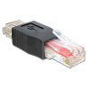 Delock Adapter USB Buchse - RJ45 Stecker