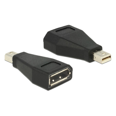 Delock Adapter mini DisplayPort 1.2 Stecker - DisplayPort Buchse schwarz