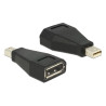 Delock Adapter mini DisplayPort 1.2 Stecker - DisplayPort Buchse schwarz