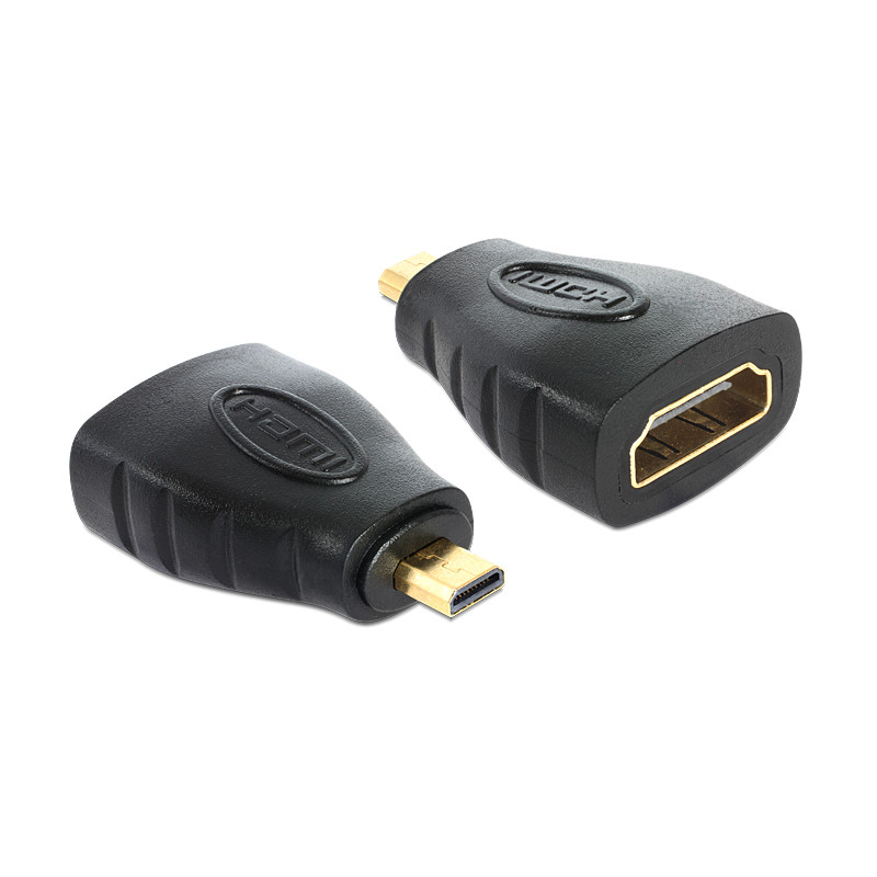 Delock Adapter High Speed HDMI - micro D Stecker zu A Buchse