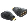 Delock Adapter High Speed HDMI - micro D Stecker zu A Buchse