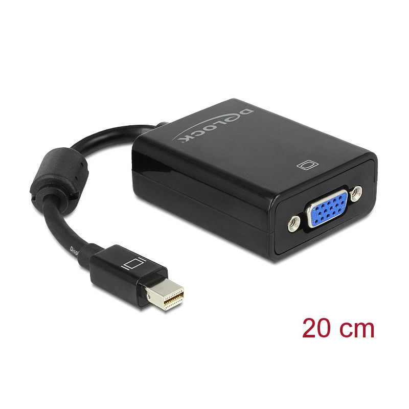 Delock Adapter mini DisplayPort 1.2 Stecker - VGA Buchse schwarz