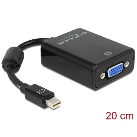 Delock Adapter mini DisplayPort 1.2 Stecker - VGA Buchse schwarz