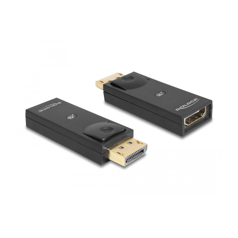 Delock Adapter DisplayPort 1.1 Stecker - HDMI Buchse Passiv schwarz