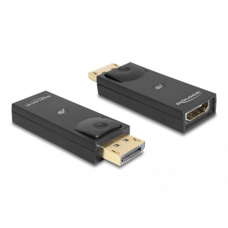 Delock Adapter DisplayPort 1.1 Stecker - HDMI Buchse Passiv schwarz
