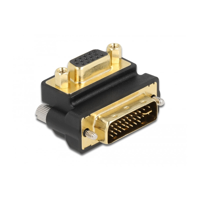 Delock Adapter VGA Buchse zu DVI 24+5 Pin Stecker 270° gewinkelt