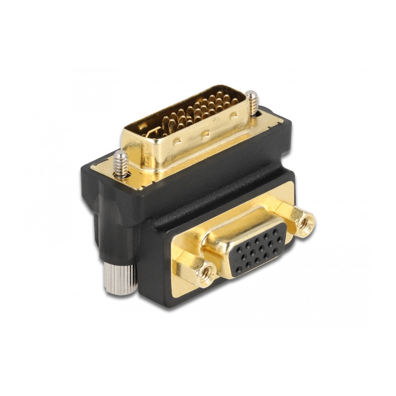 Delock Adapter VGA Buchse zu DVI 24+5 Pin Stecker 270° gewinkelt