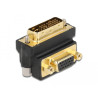 Delock Adapter VGA Buchse zu DVI 24+5 Pin Stecker 270° gewinkelt
