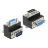 Delock D-Sub 9 Pin Stecker zu Buchse 90° gewinkelt