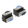 Delock D-Sub 9 Pin Stecker - Buchse 90° gewinkelt