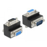 Delock D-Sub 9 Pin Stecker - Buchse 270° gewinkelt