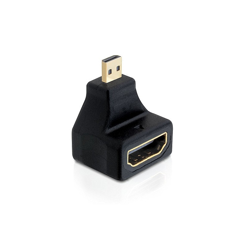 Delock Adapter High Speed HDMI with Ethernet - micro D Stecker - A Buchse gewinkelt