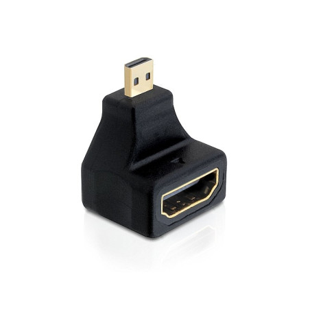 Delock Adapter High Speed HDMI with Ethernet - micro D Stecker - A Buchse gewinkelt