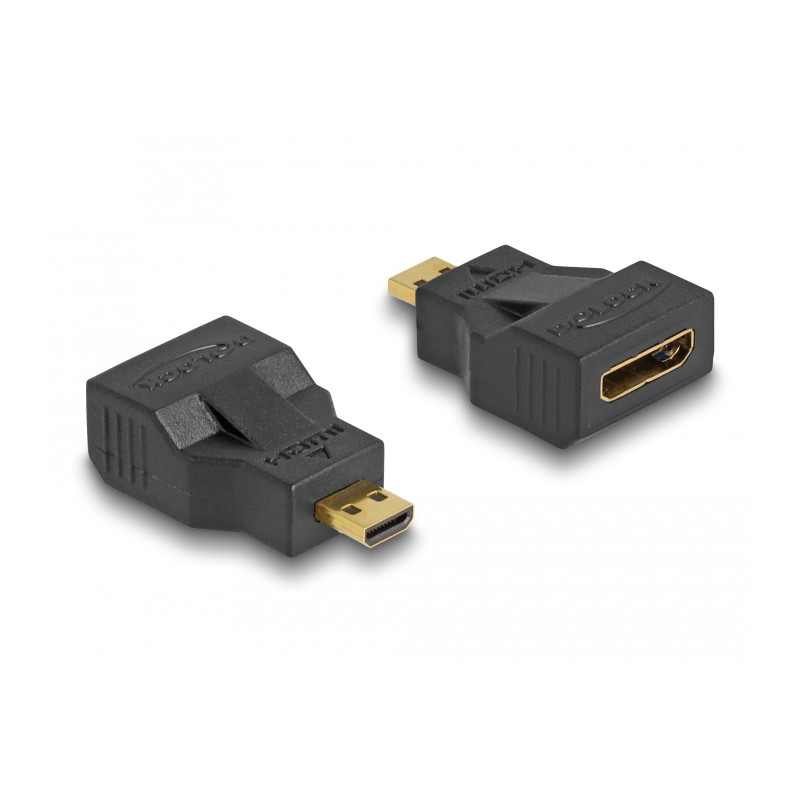 Delock Adapter High Speed HDMI with Ethernet – micro D Stecker - mini C Buchse