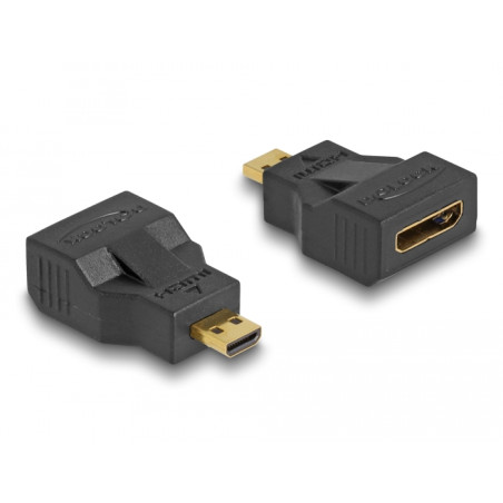 Delock Adapter High Speed HDMI with Ethernet – micro D Stecker - mini C Buchse