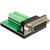 Delock Terminalblock - D-Sub 15 Pin Gameport Buchse