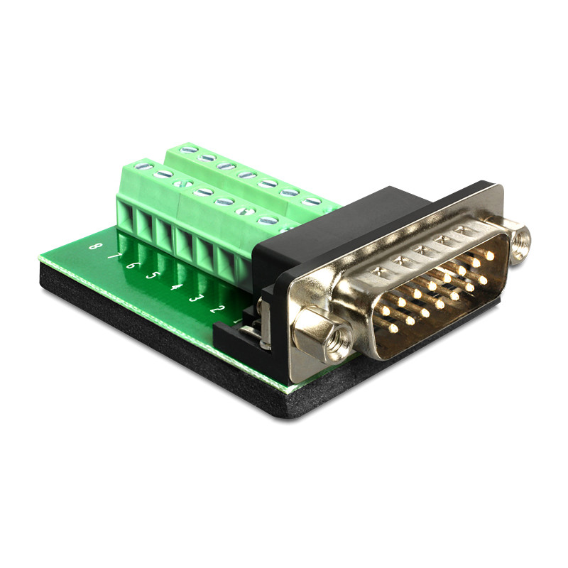 Delock D-Sub 15 Pin Gameport Stecker - Terminalblock