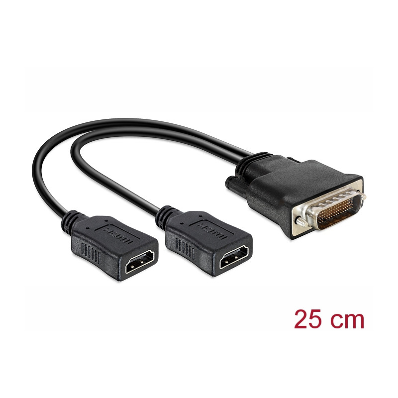 Delock Adapter DMS-59 Stecker - 2 x HDMI Buchse 20cm
