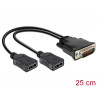 Delock Adapter DMS-59 Stecker - 2 x HDMI Buchse 20cm