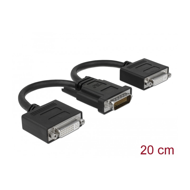 Delock Adapter DMS-59 Stecker - 2 x DVI 24+5 Buchse 20 cm