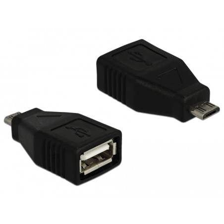 Delock Adapter USB 2.0 Typ Micro-B Stecker - USB 2.0 Typ-A Buchse