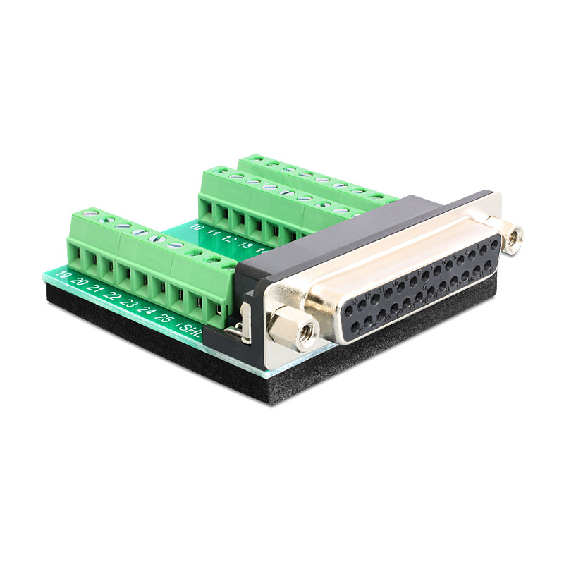 Delock Terminalblock - D-Sub 25 Pin Buchse
