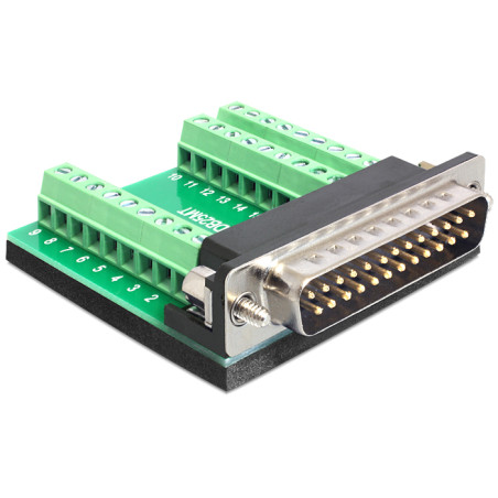 Delock Terminalblock - D-Sub 25 Pin Stecker