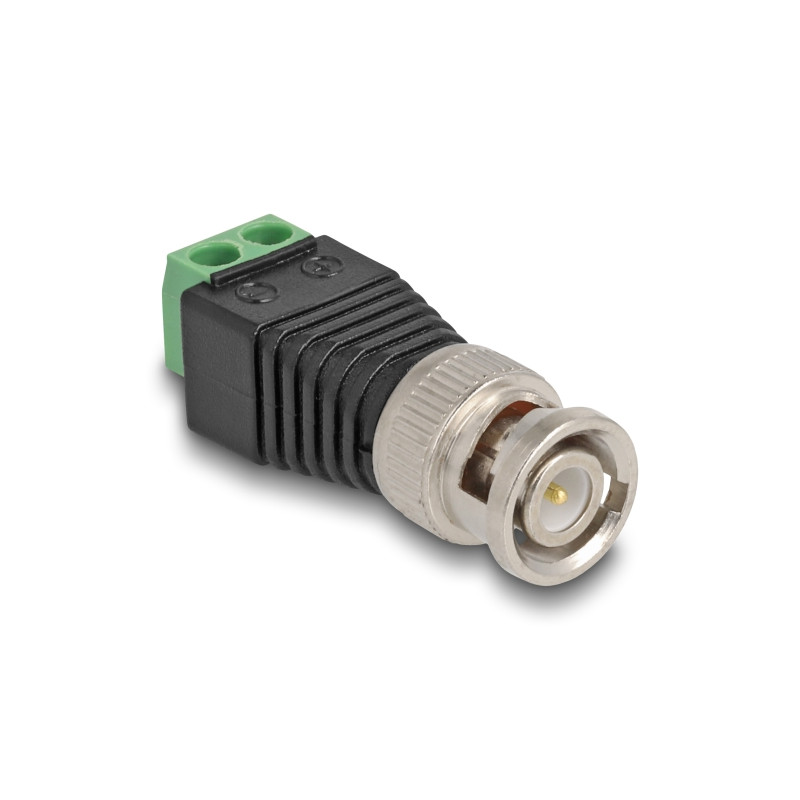 Delock Adapter BNC Stecker - Terminalblock 2 Pin