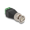 Delock Adapter BNC Stecker - Terminalblock 2 Pin
