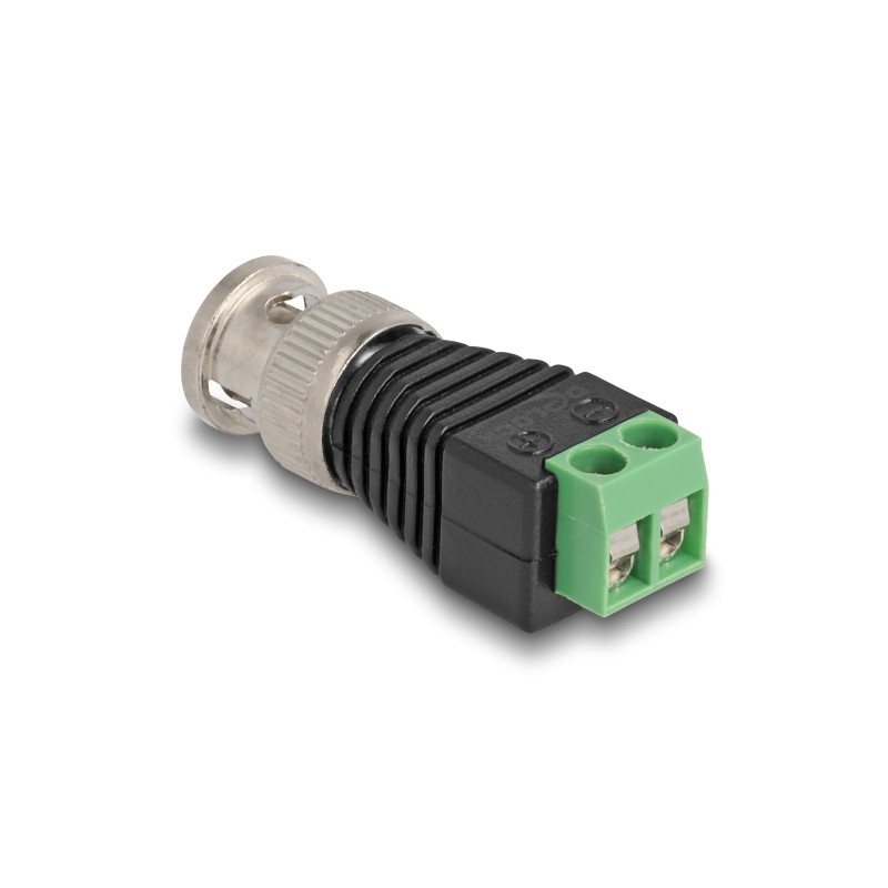 Delock Adapter BNC Stecker - Terminalblock 2 Pin